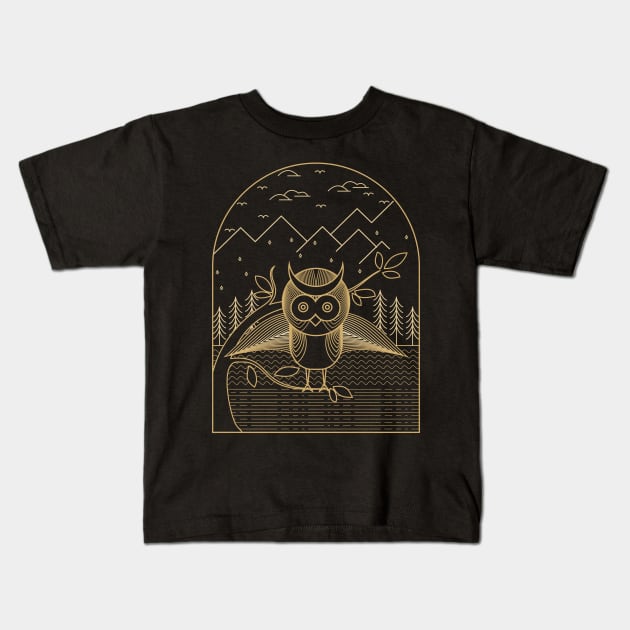 Tonight Cute Owls Kids T-Shirt by biasasepatu